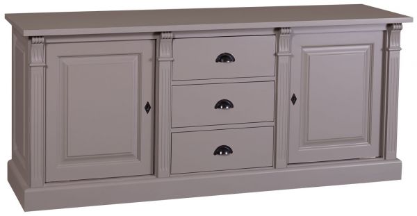 Bahut 2 portes 3 tiroirs en chêne massif ou en pin massif